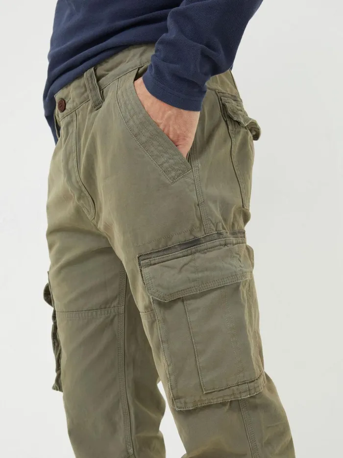 Men Trousers and Chinos Fat Face Breakyard Green Cargo Trousers