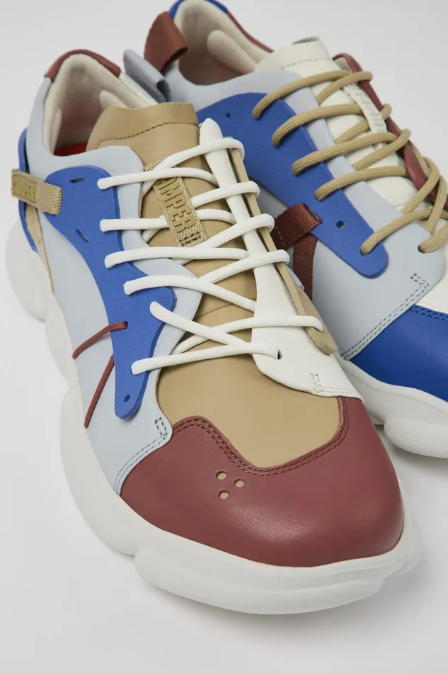 Men Twins Multicolored LeatherTextile Sneaker Camper Sneakers