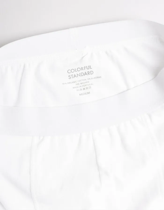 Men Underwear Colorful Standard Classic Organic Boxer Briefs Optical White