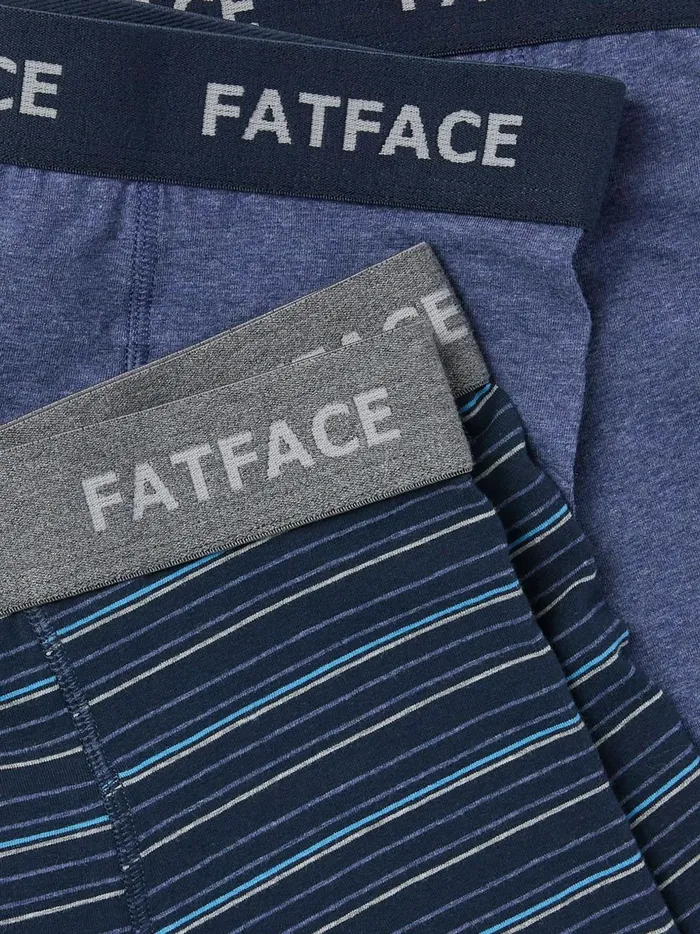 Men Underwear Fat Face Blue Barton Stripe Boxers 2 Pack