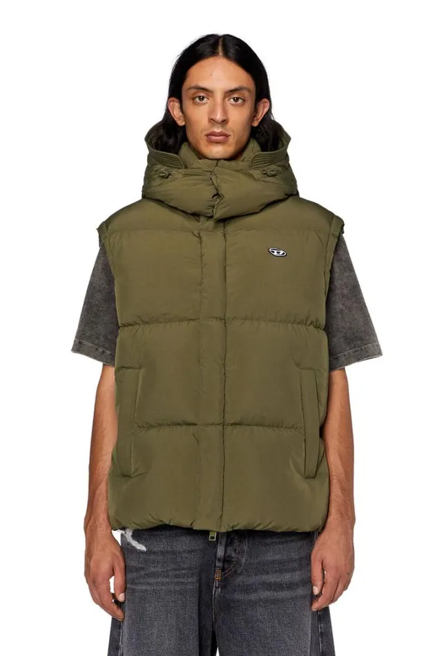 Men WRolfysSl Military Green Diesel Outerwear And Jackets Men WRolfysSl Military Green Diesel Outerwear And Jackets