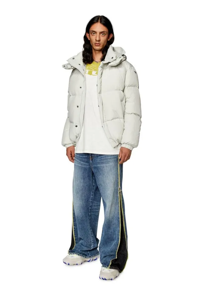 Men WRolfys White Diesel Outerwear And Jackets