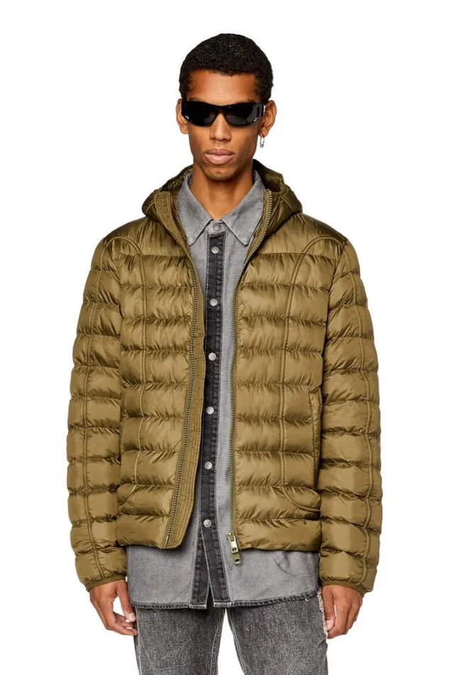 Men WScottys Military Green Diesel Outerwear And Jackets Men WScottys Military Green Diesel Outerwear And Jackets