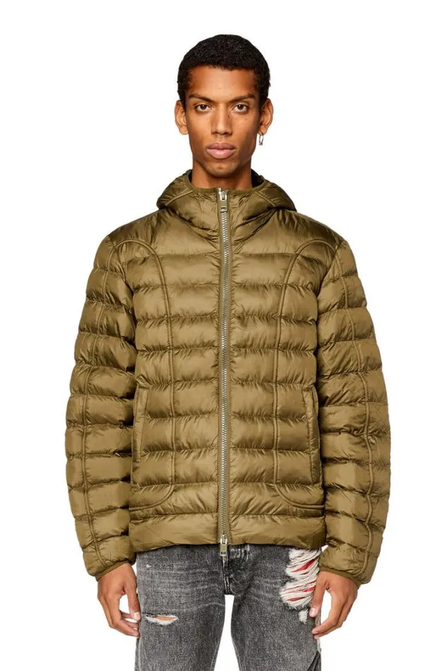 Men WScottys Military Green Diesel Outerwear And Jackets Men WScottys Military Green Diesel Outerwear And Jackets