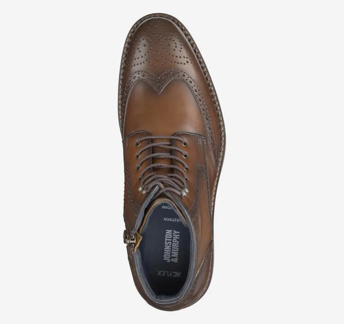 Men Xc Flex Connelly Wingtip Boot Tan Full Grain JohnstonandMurphy Boots Men Xc Flex Connelly Wingtip Boot Tan Full Grain JohnstonandMurphy Boots