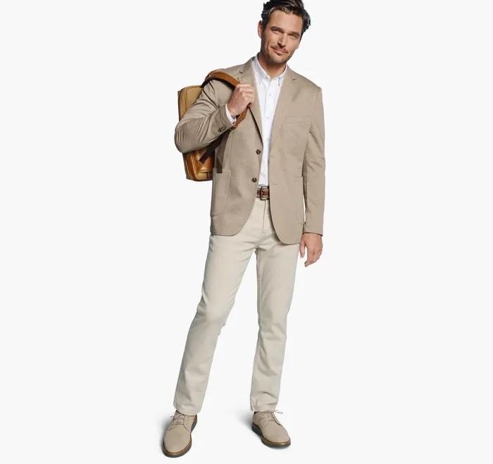 Men Xc Flex Knit Blazer Tan Twill JohnstonandMurphy Blazers Men Xc Flex Knit Blazer Tan Twill JohnstonandMurphy Blazers