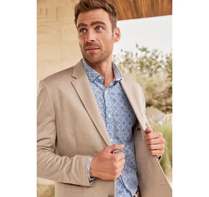 Men Xc Flex Knit Blazer Tan Twill JohnstonandMurphy Blazers Men Xc Flex Knit Blazer Tan Twill JohnstonandMurphy Blazers