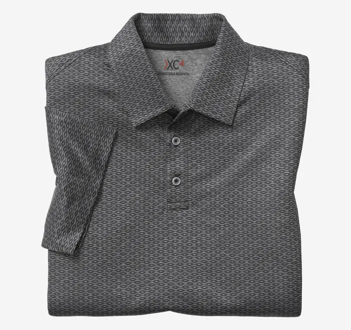 Men Xc4 Performance Polo Black Linked Oval JohnstonandMurphy Polos and Tees Men Xc4 Performance Polo Black Linked Oval JohnstonandMurphy Polos and Tees