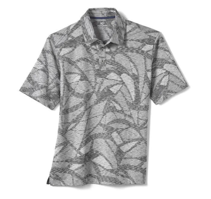 Men Xc4 Performance Polo Charcoal Large Geo JohnstonandMurphy Polos and Tees Men Xc4 Performance Polo Charcoal Large Geo JohnstonandMurphy Polos and Tees