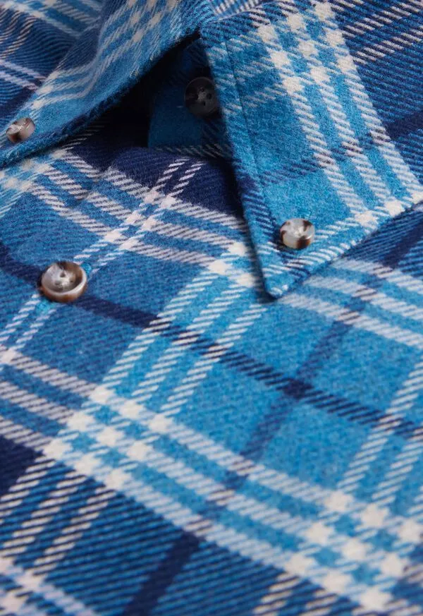 Mens Paulstuart Flannel Plaid Sport Shirt BluePurple Sport Shirts Mens Paulstuart Flannel Plaid Sport Shirt BluePurple Sport Shirts