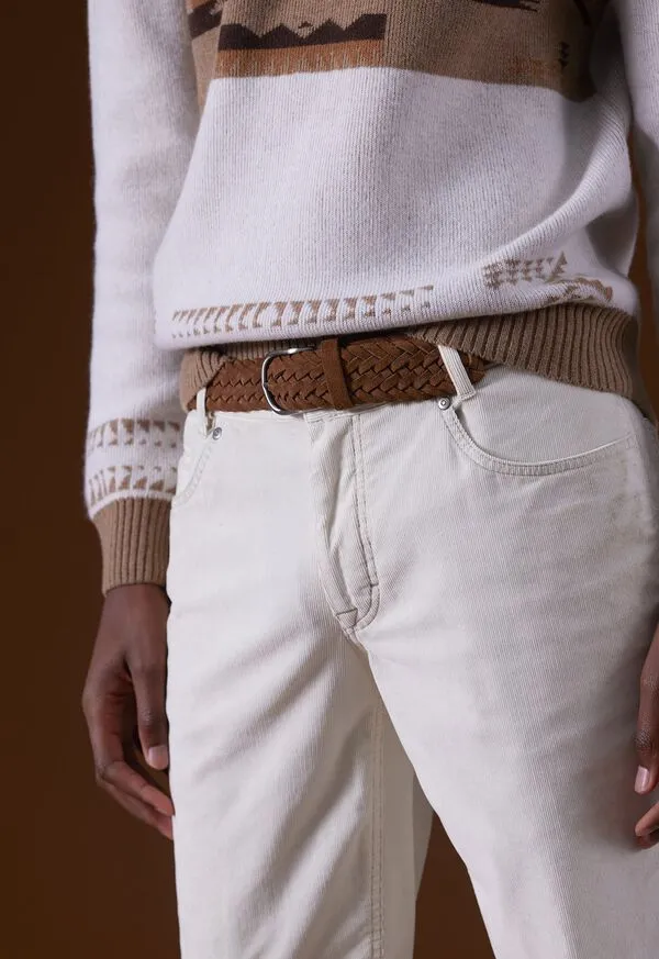 Mens Woven Suede Belt Brown Belts Paulstuart Mens Woven Suede Belt Brown Belts Paulstuart