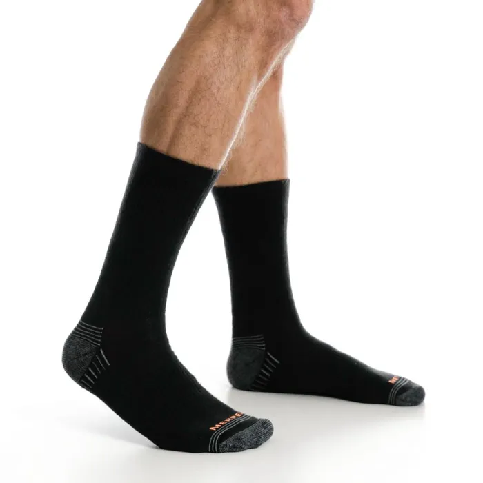 Merrell Accessories MenWomen Recycled Everyday Crew Sock 3 Pack Black