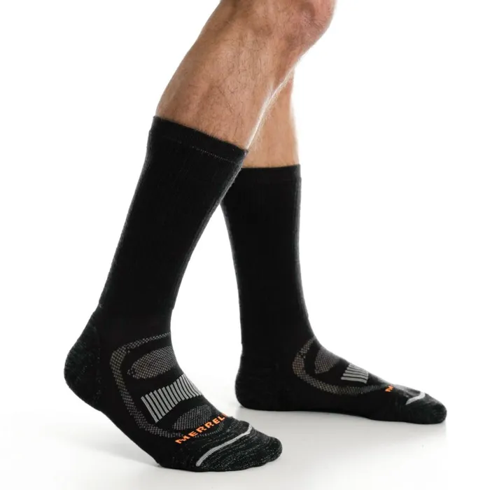 Merrell Accessories MenWomen Zoned Hiker Crew Sock Onyx