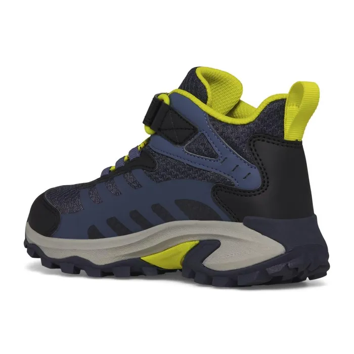 Merrell Boots Kids Big Moab Speed Mid 2 AC Waterproof Navyhi Vis