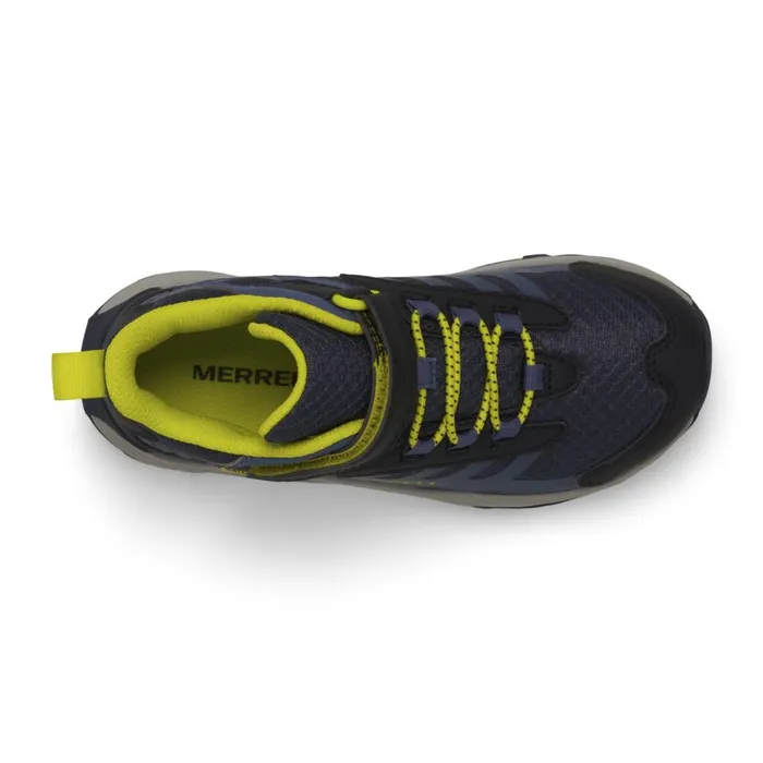 Merrell Boots Kids Big Moab Speed Mid 2 AC Waterproof Navyhi Vis