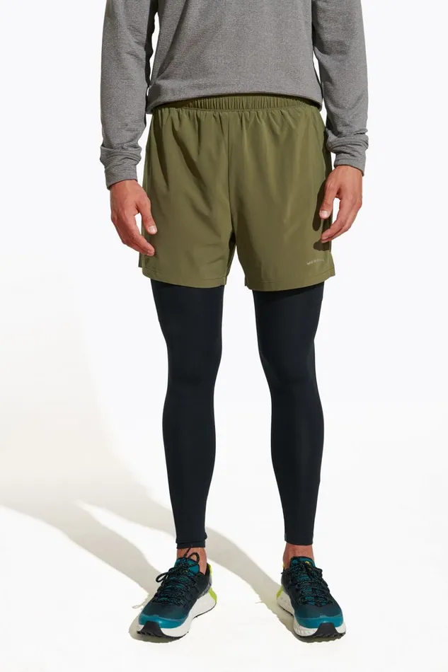 Merrell Bottoms Men Trail Running Short Dusty Olive