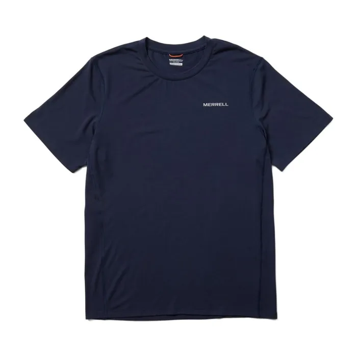 Merrell Tops Men Tencel Short Sleeve Tee Navy