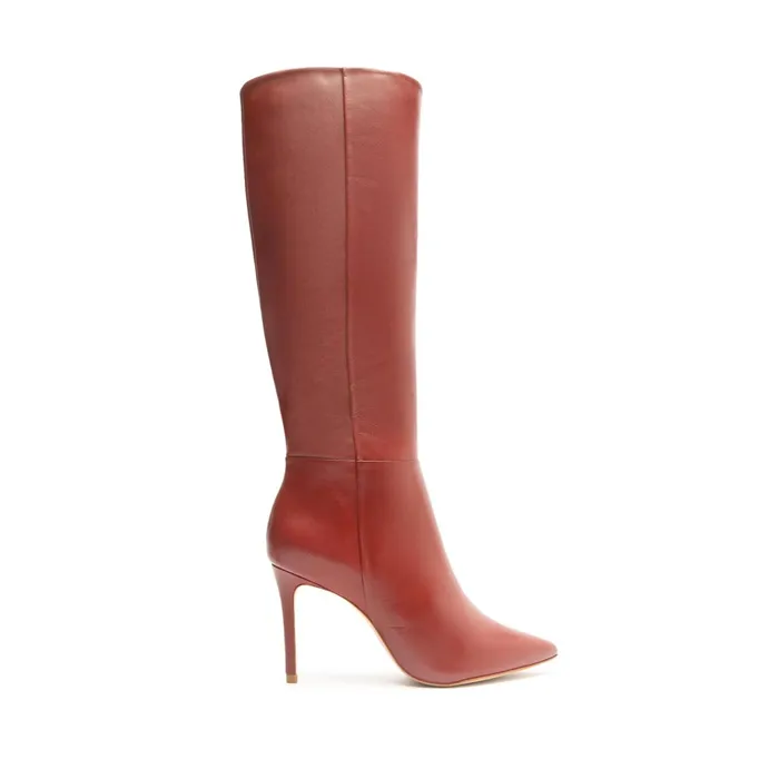 Mikki Up Boot Red Brown Women Schutz Shoes Mikki Boots