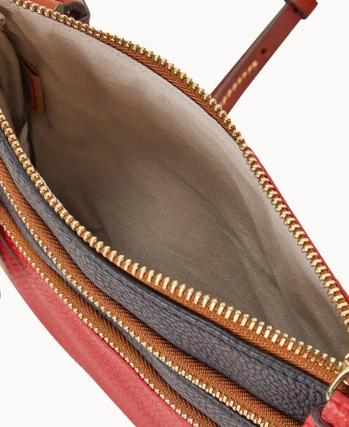 MLB Angels Triple Zip Crossbody Angels Woman Dooney and Bourke Crossbodies MLB Angels Triple Zip Crossbody Angels Woman Dooney and Bourke Crossbodies