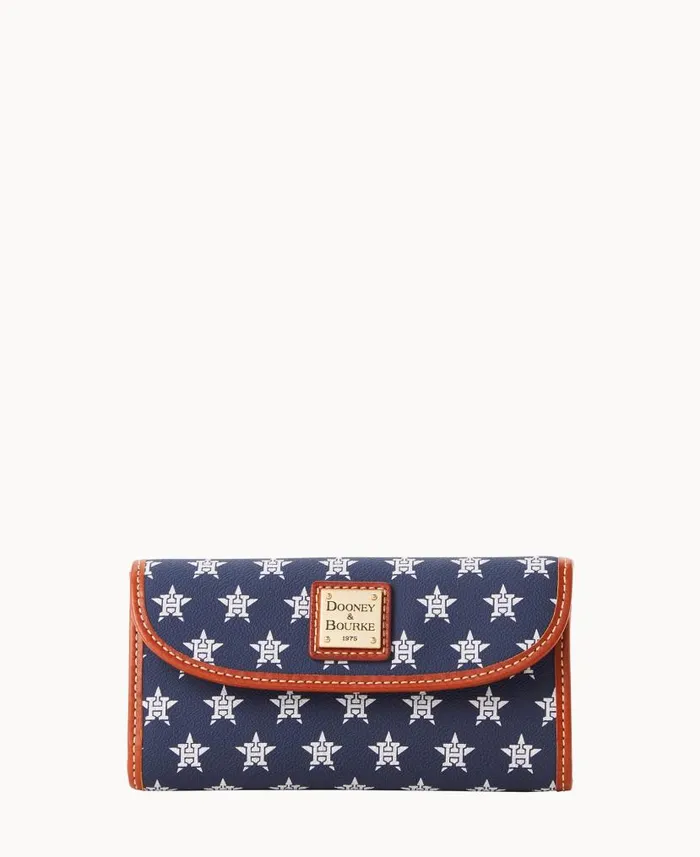 MLB Astros Continental Clutch Astros ManWoman Dooney and Bourke Wallets