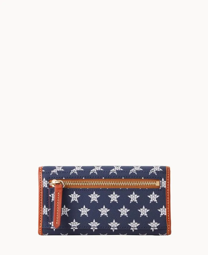 MLB Astros Continental Clutch Astros ManWoman Dooney and Bourke Wallets MLB Astros Continental Clutch Astros ManWoman Dooney and Bourke Wallets