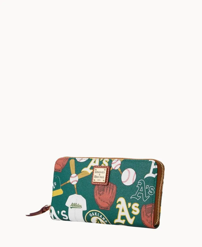 MLB Athletics Large Zip Around Wristlet Athletics ManWoman Dooney and Bourke Wallets MLB Athletics Large Zip Around Wristlet Athletics ManWoman Dooney and Bourke Wallets