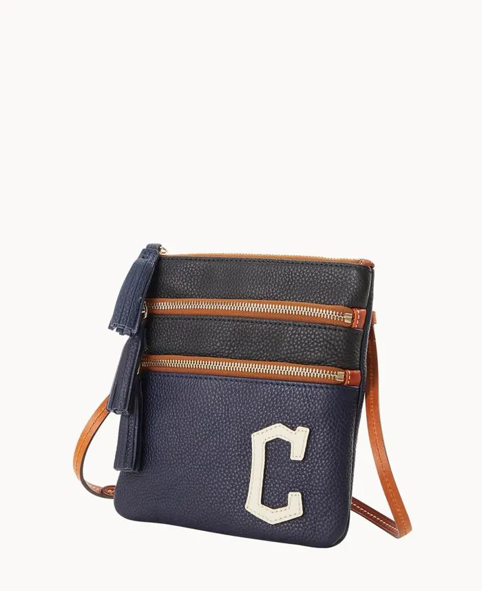 MLB Guardians Triple Zip Crossbody Guardians Woman Dooney and Bourke Crossbodies MLB Guardians Triple Zip Crossbody Guardians Woman Dooney and Bourke Crossbodies