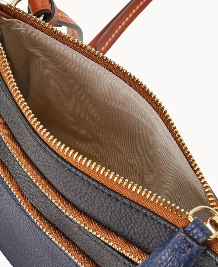 MLB Guardians Triple Zip Crossbody Guardians Woman Dooney and Bourke Crossbodies MLB Guardians Triple Zip Crossbody Guardians Woman Dooney and Bourke Crossbodies
