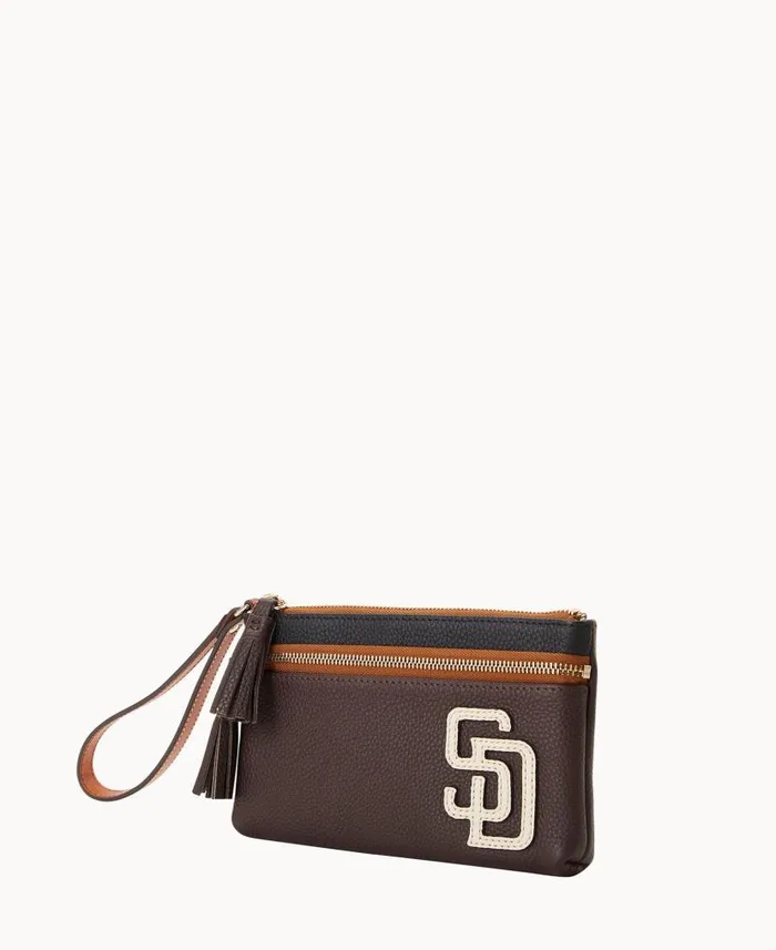 MLB Padres Double Zip Wristlet Padres ManWoman Dooney and Bourke Wallets MLB Padres Double Zip Wristlet Padres ManWoman Dooney and Bourke Wallets