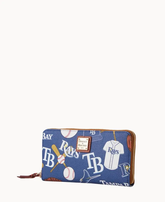 MLB Rays Large Zip Around Wristlet Rays ManWoman Dooney and Bourke Wallets MLB Rays Large Zip Around Wristlet Rays ManWoman Dooney and Bourke Wallets
