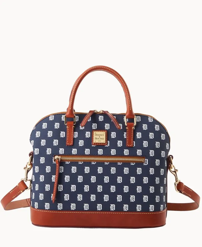 MLB Tigers Domed Zip Satchel Tigers Woman Dooney and Bourke Satchels