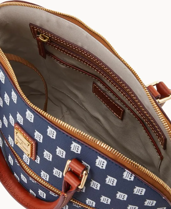 MLB Tigers Domed Zip Satchel Tigers Woman Dooney and Bourke Satchels MLB Tigers Domed Zip Satchel Tigers Woman Dooney and Bourke Satchels