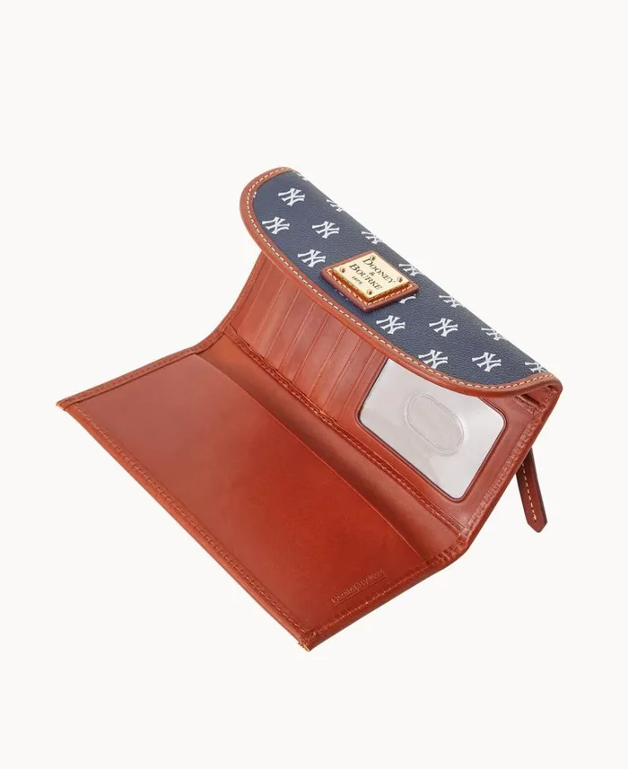 MLB Yankees Continental Clutch Yankees ManWoman Dooney and Bourke Wallets MLB Yankees Continental Clutch Yankees ManWoman Dooney and Bourke Wallets