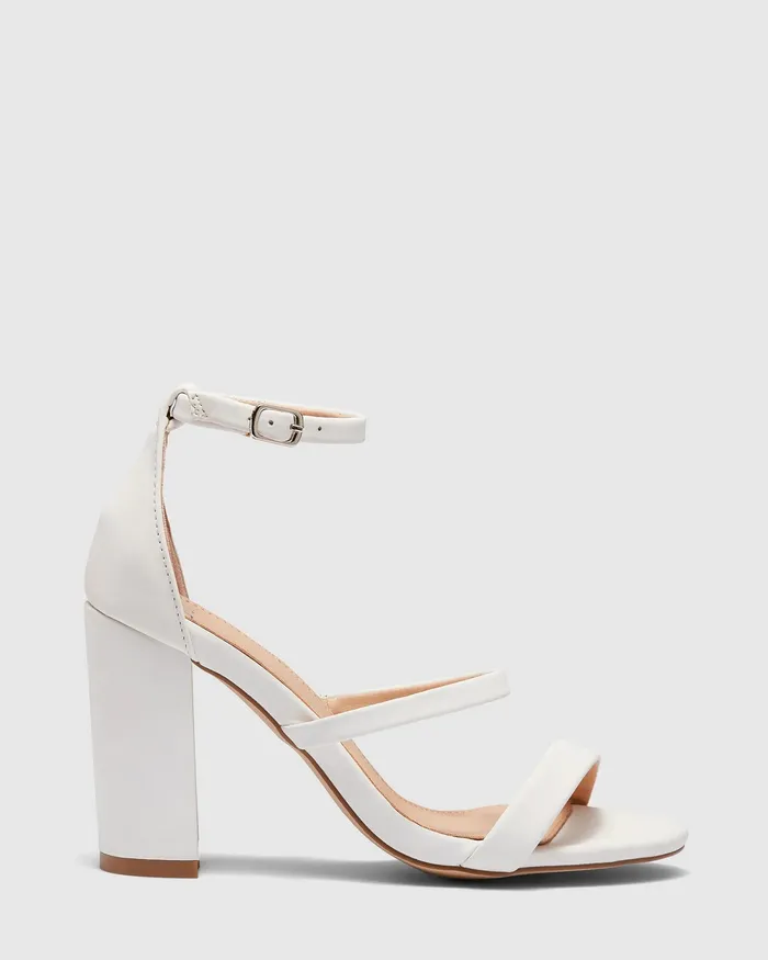 MONTAGUE WHITE Block Heels Women Block Heels NOVO Shoes