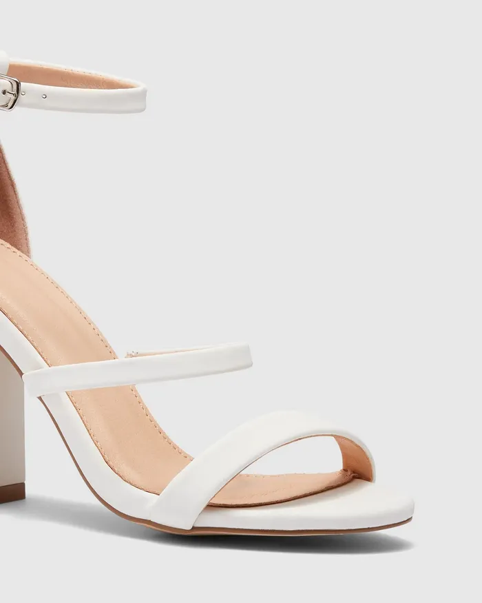 MONTAGUE WHITE Block Heels Women Block Heels NOVO Shoes MONTAGUE WHITE Block Heels Women Block Heels NOVO Shoes