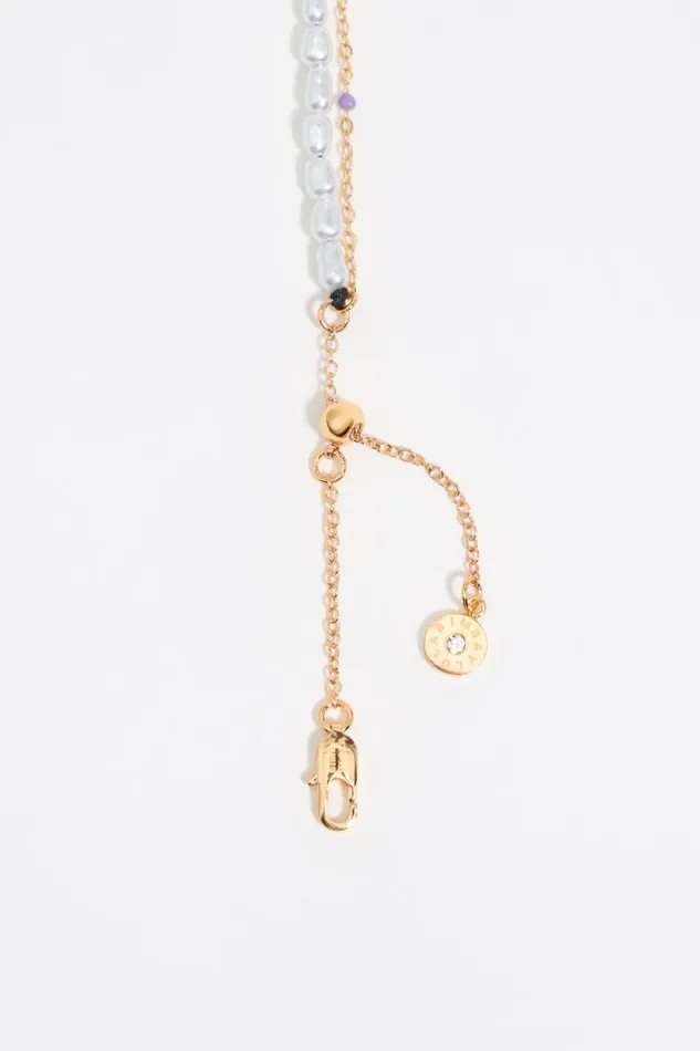 Multicolor Dice Logo Necklace Pink Women Bimba Y Lola Necklaces Multicolor Dice Logo Necklace Pink Women Bimba Y Lola Necklaces
