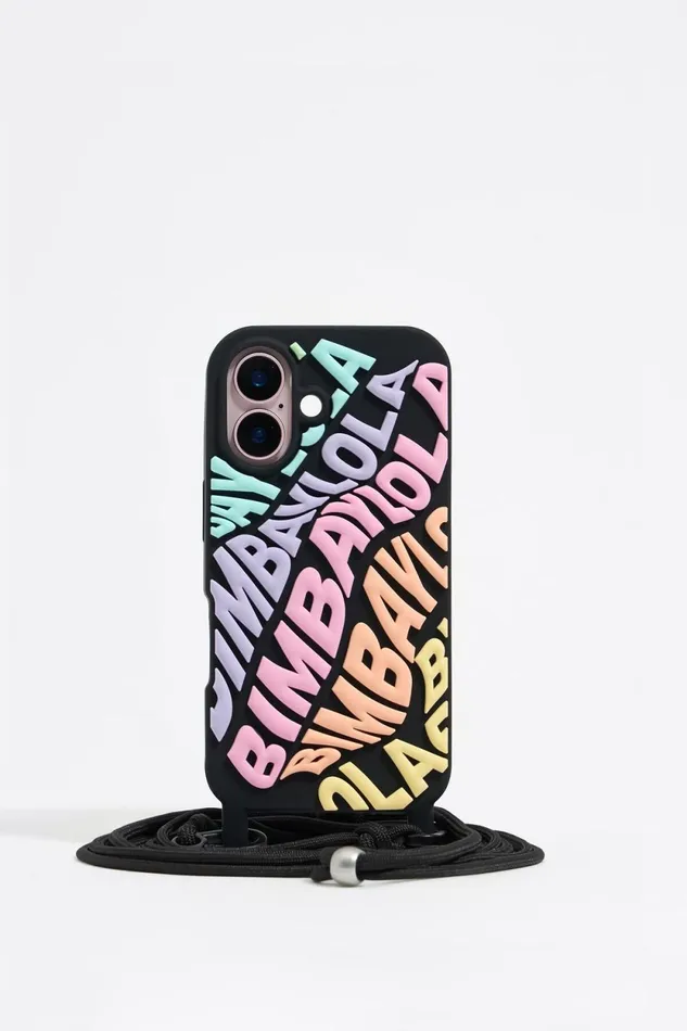 Multicolored Logo Silicone IPhone 16 Case Pastel Pink Women Bimba Y Lola Phone Cases Multicolored Logo Silicone IPhone 16 Case Pastel Pink Women Bimba Y Lola Phone Cases