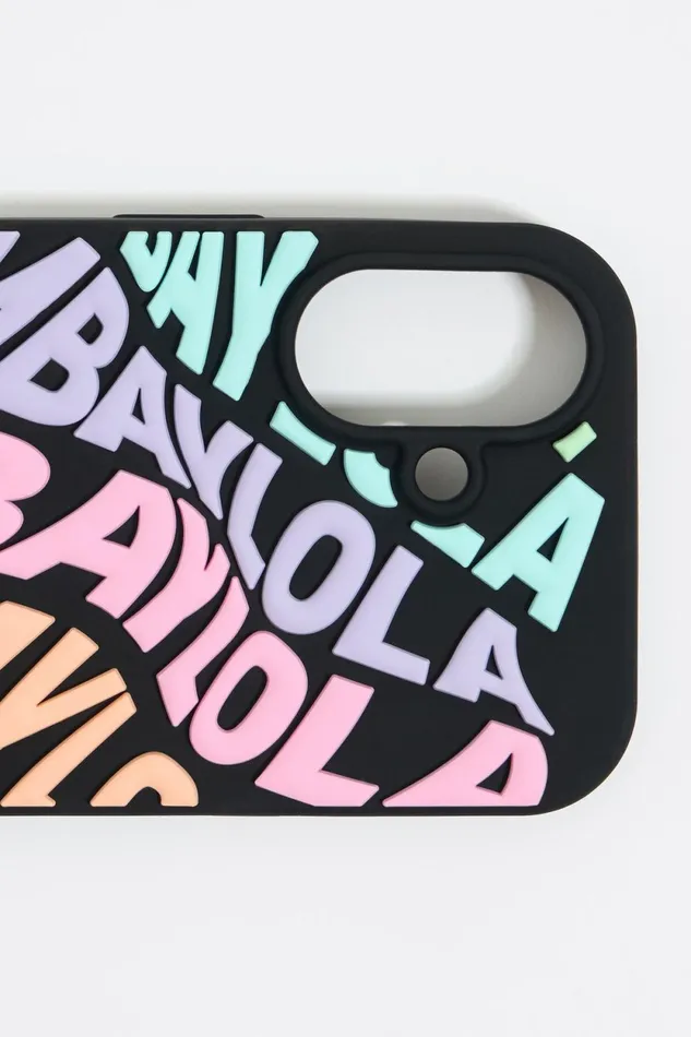 Multicolored Logo Silicone IPhone 16 Case Pastel Pink Women Bimba Y Lola Phone Cases Multicolored Logo Silicone IPhone 16 Case Pastel Pink Women Bimba Y Lola Phone Cases