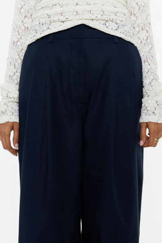 Navy Blue Darted Flared Trousers Navy Women Bimba Y Lola Trousers Navy Blue Darted Flared Trousers Navy Women Bimba Y Lola Trousers