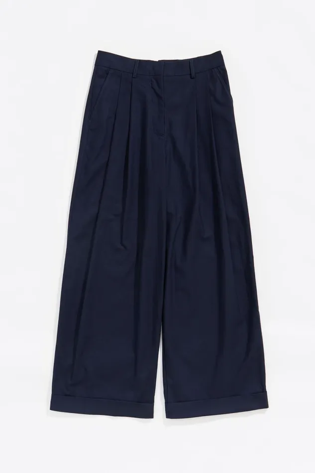 Navy Blue Darted Flared Trousers Navy Women Bimba Y Lola Trousers Navy Blue Darted Flared Trousers Navy Women Bimba Y Lola Trousers
