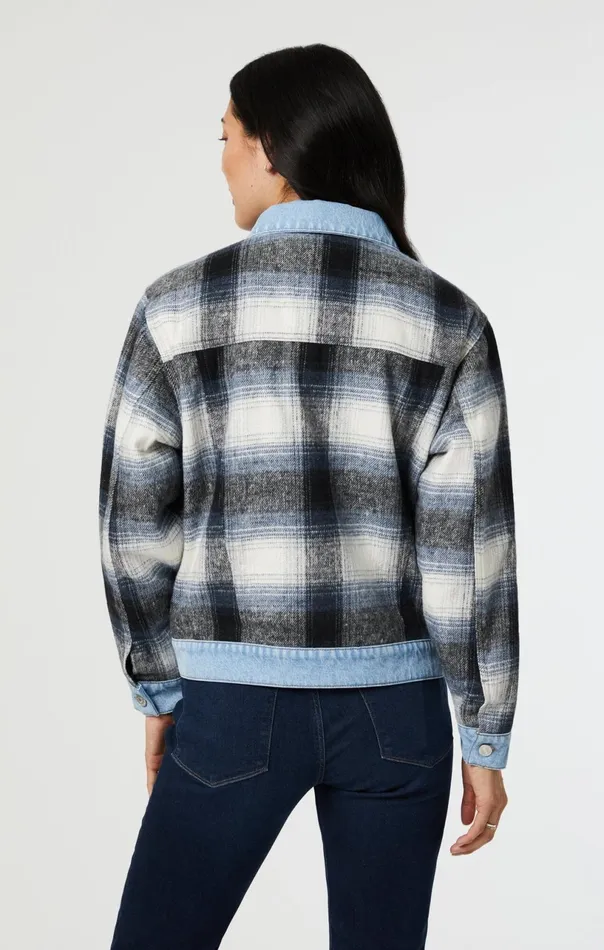 Nellie Jacket In Grey Plaid Women Mavi Jeans Jackets Nellie Jacket In Grey Plaid Women Mavi Jeans Jackets