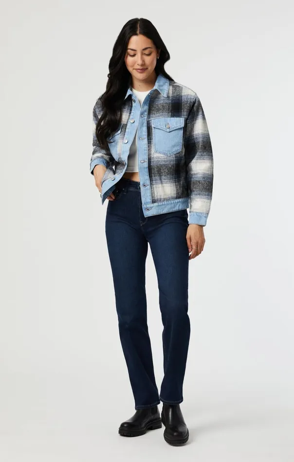 Nellie Jacket In Grey Plaid Women Mavi Jeans Jackets Nellie Jacket In Grey Plaid Women Mavi Jeans Jackets