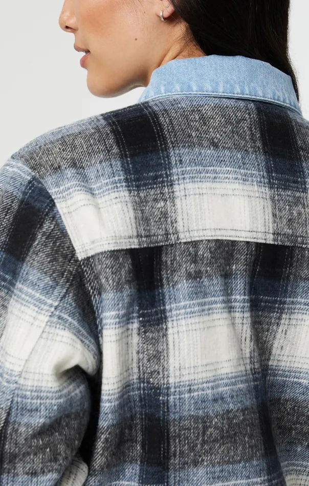 Nellie Jacket In Grey Plaid Women Mavi Jeans Jackets Nellie Jacket In Grey Plaid Women Mavi Jeans Jackets