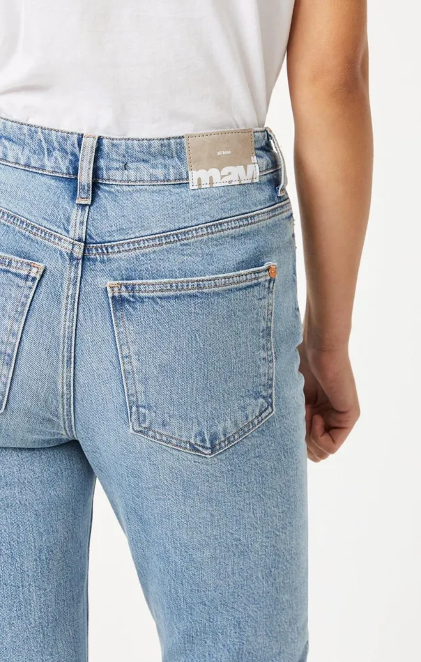New York Straight Leg In Bleached Recycled Blue Women Mavi Jeans Denim New York Straight Leg In Bleached Recycled Blue Women Mavi Jeans Denim
