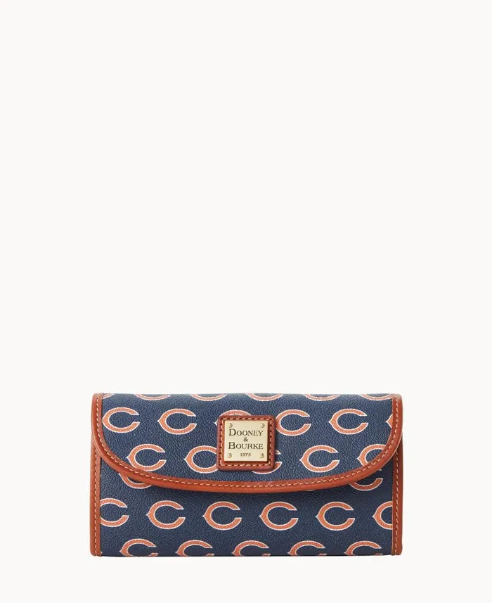 NFL Bears Continental Clutch Bears ManWoman Dooney and Bourke Wallets