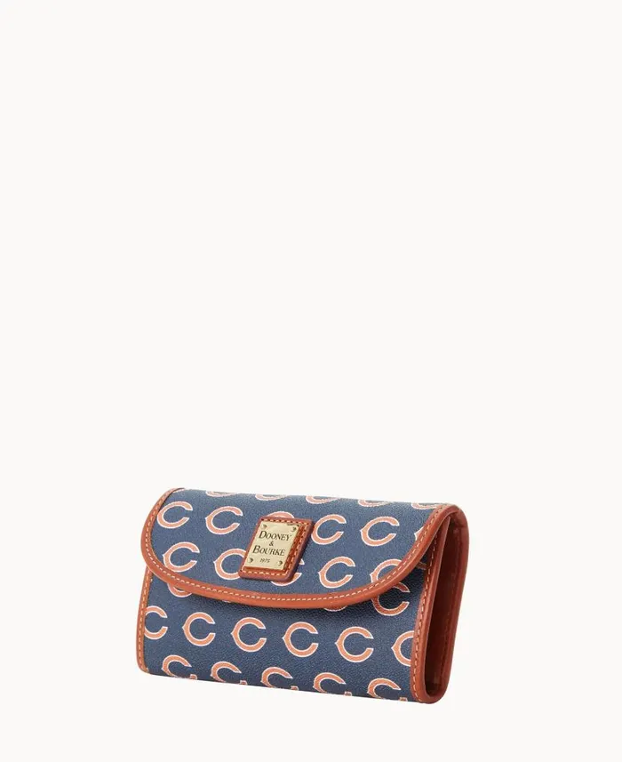 NFL Bears Continental Clutch Bears ManWoman Dooney and Bourke Wallets
