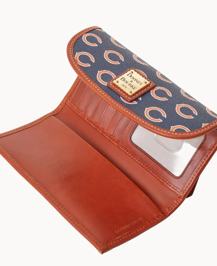 NFL Bears Continental Clutch Bears ManWoman Dooney and Bourke Wallets