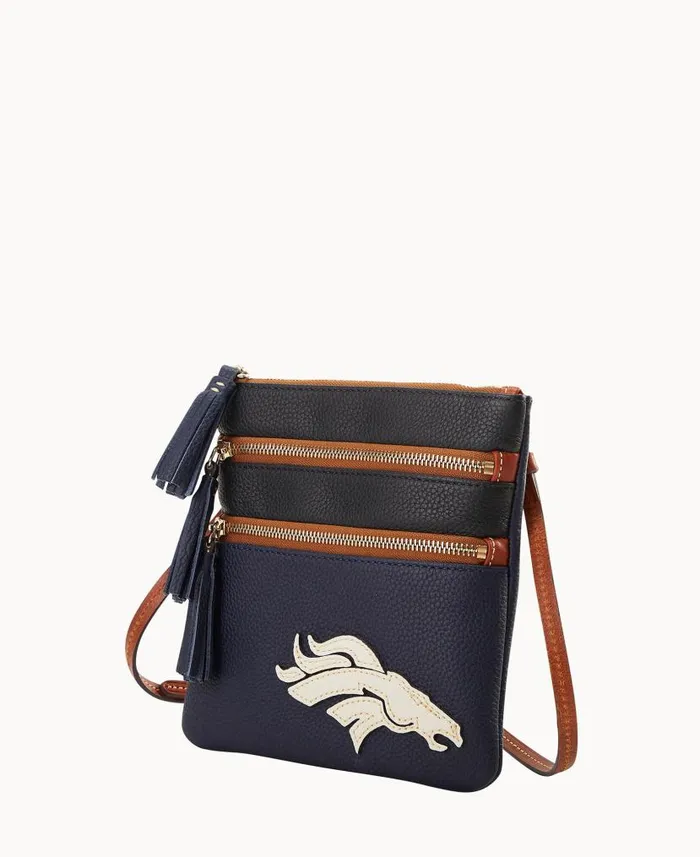 NFL Broncos Triple Zip Crossbody Broncos Woman Dooney and Bourke Crossbodies NFL Broncos Triple Zip Crossbody Broncos Woman Dooney and Bourke Crossbodies