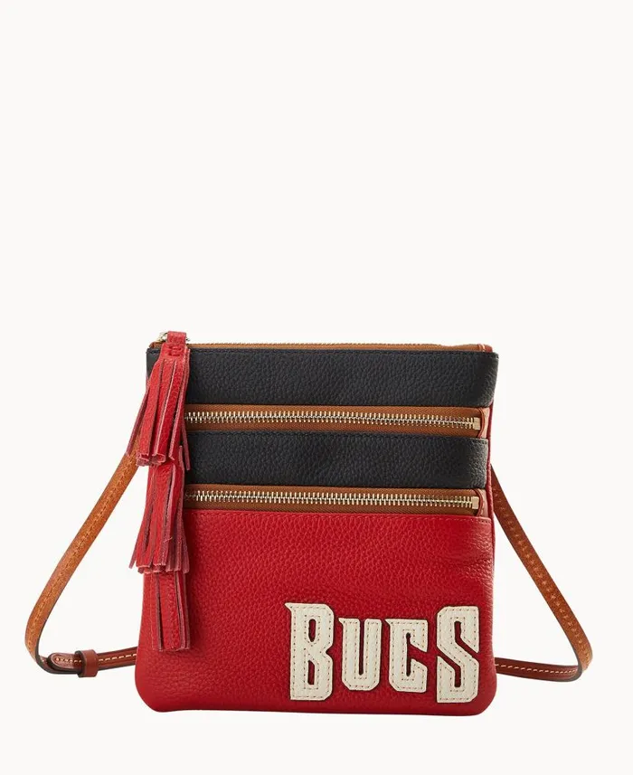 NFL Buccaneers Triple Zip Crossbody Buccaneers Woman Dooney and Bourke Crossbodies NFL Buccaneers Triple Zip Crossbody Buccaneers Woman Dooney and Bourke Crossbodies