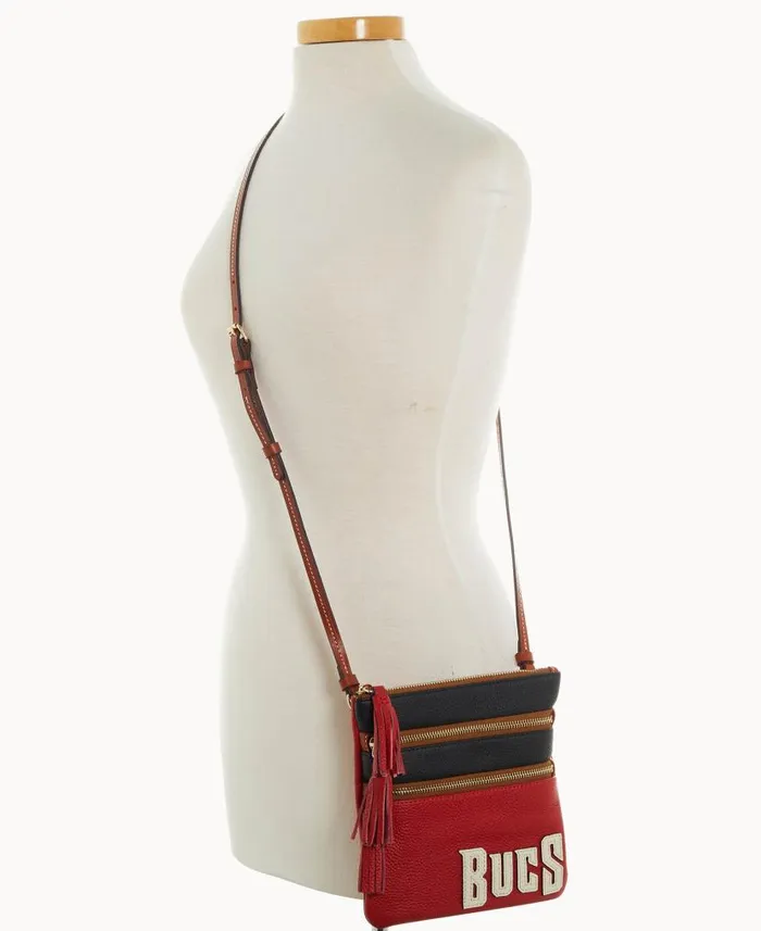 NFL Buccaneers Triple Zip Crossbody Buccaneers Woman Dooney and Bourke Crossbodies NFL Buccaneers Triple Zip Crossbody Buccaneers Woman Dooney and Bourke Crossbodies